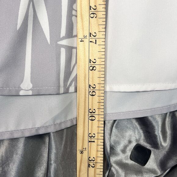 Royaura Hawaiian Bowling Shirt Gray Bamboo Print Casual Short Sleeve Button Down - Picture 12 of 14